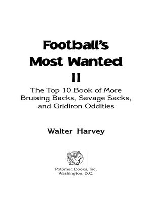 cover image of Football's Most Wanted™ II